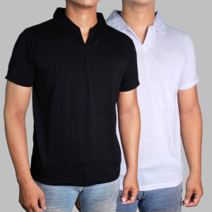 Kaos Kerah Lengan Pendek Polos Pria