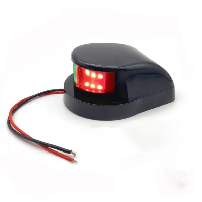 INOXTO 12 LED Boat Navigation Light Waterproof 12V Warning Lights Boat Accessories Red/Green Sailing Signal Lamp for Marine Yacht Sailing