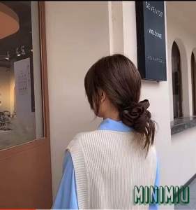 SATIN Size M - Scrunchies handmade lớn cho phụ nữ phong cách Hàn Quốc Dây Buộc Tóc Vải lụa cao cấp