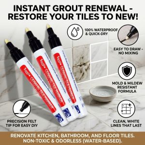 Premium Grout Pen Tile Gap Filler White Quick Dry Easy Use Anti Mold Restore Bathroom Kitchen Floor Tiles Home Improvement Tool