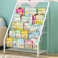 Multi-Layer Children's Bookshelf Rack With Basket Bins Kids Toy Storage Rack Children's Bookshelf Magazine Storage Household Floor. 