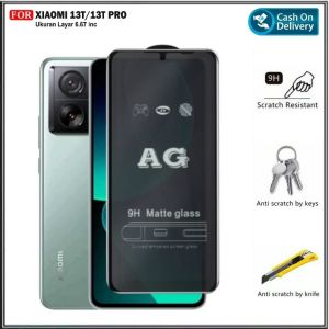 XIAOMI 13T MI 11 LITE TEMPERED GLASS FULL MATTE DOFF ANTI MINYAK ANTI GORES KACA TEMPERED KACA