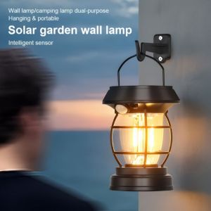 WENSH ชาร์จไฟได้ Type-C ไฟตั้งแคมป์พลังงานแสงอาทิตย์ หรี่แสงได้ ใช้พลังงานจากแสงอาทิตย์ โคมไฟมือโคมไฟ โคมไฟฉุกเฉินสำหรับรถยนต์ ทนทานต่อการใช้งาน ไฟแขวนผนัง บ้านในบ้าน