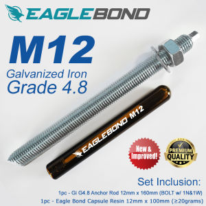 Chemical Anchor Bolt / Capsule Resin Set / Chemical Fixings / Concrete Epoxy / Stainless SS304 / HDG G8.8 chembolt Eagle Bond
