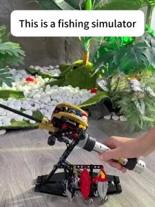 Fishing Rod Building Kit Designed for Fishing Enthusiasts is a-Compatible STEM Construction Toy Suitable for Children and Adults as a Home Decor Gift.