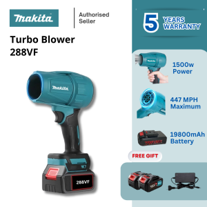 288VF Cordless Handheld Turbo Blower – High-Speed Strong Air Blower for Car Home & Hair Drying (80MM Nozzle)
