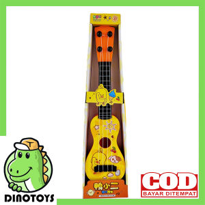DINOTOYS MA20 Paket Alat Musik Anak Ukulele 4 Senar Plastik Tebal Premium Mainan Gitar Anak