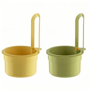 Kebidumei 2PCS Multifunctional Drainage Bowl Leak-Proof Filter Basket Adjustable Hanging Sink Drain Basket Household Accessories
