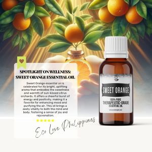 Eco Premium Sweet Orange Essential Oil 100% Pure Therapeutic Grade Steam Distilled 100% Pure Vegan Aromatherapy