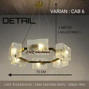 Lampu gantung hias MODERN MINIMALIS ICE SHAPED chandelier