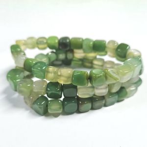 6324# 绿纹玛瑙 Green Lace Agate ( 平安 Peach,健康 Health)绿纹石 Green Lace Stone天然水晶手链 Natural Crystal Bracelet 玛瑙手链 Agate Bracelet