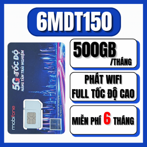 ( CHUYÊN PHÁT WIFI ) SIM MOBIFONE 5G SIÊU TỐC ĐỘ CAO 500GB/ 1 THÁNG ( 17GB/NGÀY ) TRỌN GÓI 1 NĂM KHÔNG CẦN NẠP TIỀN - SIM 12MDT150 6MDT150 - BẢO HÀNH 1 NĂM . FREESHIP - CHƯA KÍCH HOẠT.