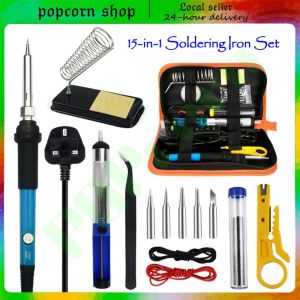 15-in-1 Soldering Iron Set Electric Solder Iron Set Display Temperature Adjustable Electric Solder Iron Set