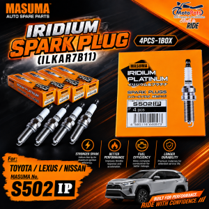 MASUMA S502IP Iridium Platinum Japanese Brand Auto Professional Supplier Car Spark Plug for Toyota/Lexus/Nissan S502IP (ILKAR7B11)