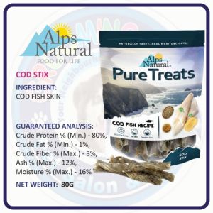 ALPS Natural Pure Treats (80g / 120g) COD Fish Recipe Made with Real Fish + Grain Free Dog Treats