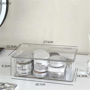 🎉【Low price】🎉LAOPU Desktop Storage Box Transparent Desk Stationery Hand Account Storage Box Large Capacity Drawer Cosmetic Organizer Box