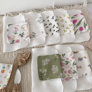 4 Layer Perspiration Absorption Towels Cotton Towel Baby Product Infants Toddlers Sweat Absorbent Towel Back Sweat Towel