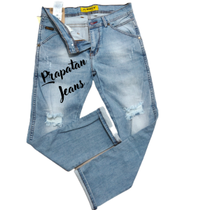 MC WISCER Celana Panjang Pria Jeans Sobek Ripped Lutut Bahan Melar Skinny Stretch Distro Viral Denim