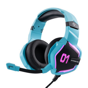 Moeyu Hatsune Miku Headset Wired Headset Gaming Heart Series Electric Heart Series Electric Headset Sound Quality Surround Sound Hifi Gaming Headset gift Headphones wired headphone