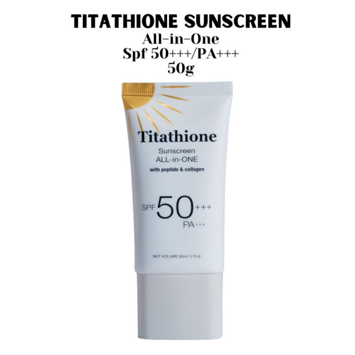 TITATHIONE Spf 50 with Zinc Oxide, Titanium Dioxide, Niacinamide