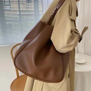 Luxury Tote Bag Woman 2026 Trend Large Capacity Female Shoulder Bag High Quality Leather Simple Designer Woman Handbag Purse2026