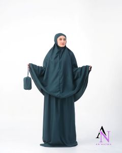 Mukena Wanita Dewasa Traveling  azzura 2in1 Resleting Depan Katun Premium Bisa bayar Ditempat