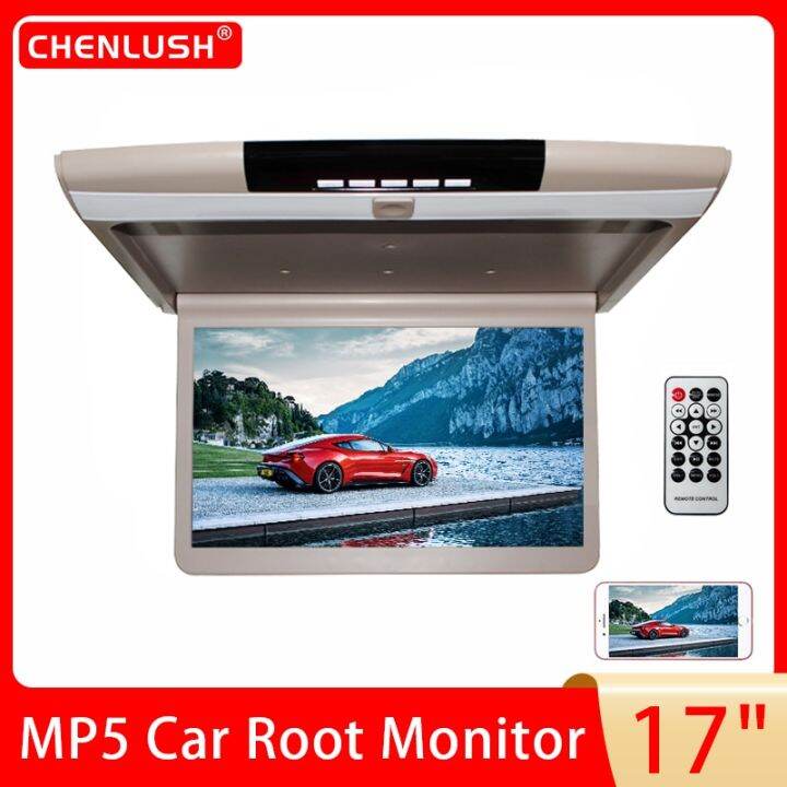 Inch Car Monitor Hd Lcd Screen P Multimedia Player Car Roof Mount Display Ceiling Tv