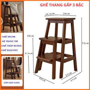 Ghế Thang Gấp Gọn Ghế Đẩu Gấp Gọn. Ghế Ban Thờ Ghế Decor Trang Trí Gỗ Tự Nhiên BH 2 Năm