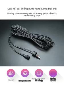 [APJ] Cáp Nối Dài 5 Mét Cho Đèn Năng Lượng Mặt Trời Cáp Chống Thấm Nước 2 Pin Đầu Nối Nam Đến Nữ Đèn Pha Cáp 5M Đa Năng [MỚI]
