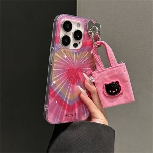 Christmas Gift Halloween Y2K Anime Cartoon Hello Kitty Apple Phone Case 14/13/12 Iphone 11 Mobile Phone Protective Case Iphone15Promax Pendant Case Gift