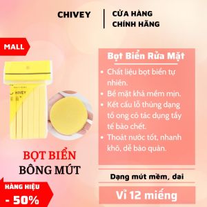 Miếng Gói bông mút rửa mặt bọt biển Chivey siêu tiện lợi