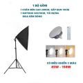 Bộ đèn studio chụp ảnh, Đèn bổ sung phòng phát sóng trực tiếp, Cao 2m Softbox 50x70, Bộ LED 3 màu - Phụ kiện, Vật liệu hộp ánh sáng phản chiếu hạt vải, Điện áp đầu vào: 110-220v. 