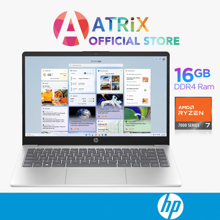【Free MS Office】HP Laptop 14-em0059AU | 14" diagonal, FHD (1920 x 1080) | Ryzen 7 7730U | 16GB DDR4 | 512GB SSD | Win11 Home | 1 year Onsite Warranty
