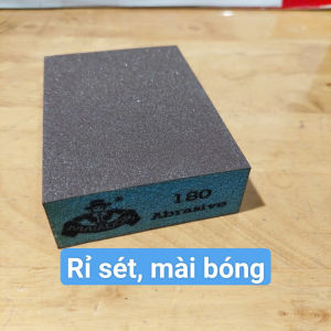 Mút chà nhám đánh bóng bề mặt gỗ kim loạichà xoang nồi - xử lý bề mặt nhám chà đánh bóng bề mặt hạt nhám A80/A100/A180 số càng lớn hạt càng mịn nhám xốp chà xong nồi- Cửa Hàng Nhám