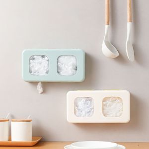 RGFV STORE Không cần đục lỗ Hộp đựng màng bám Nhựa Gắn tường Hộp đựng túi bọc Đa chức năng Sức chứa lớn Hộp đựng nắp Giày Dành cho gia đình