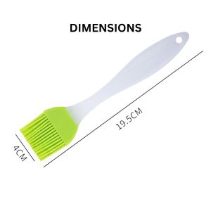 (Green Colour) SG 🇸🇬 Silicone BBQ & Pastry Brush | BPA Free Heat Resistant Butter Marinade Tool 🍖 | Reusable Brush | Multipurpose | Kitchen | Silicone Brush