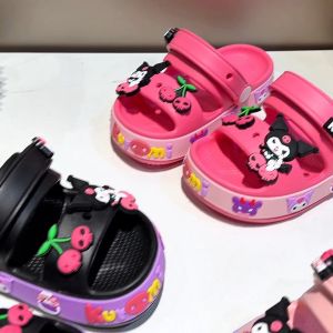 Future seeds Kuromi Childrens Lightweight Non-Slip Slippers Waterproof sandals Shoes for kids size 18-34