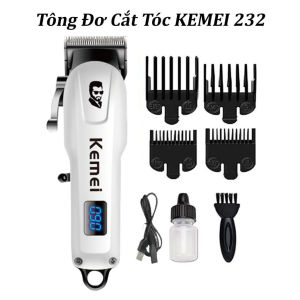 (RẺ VÔ ĐỐI)Tông Đơ Cắt Tóc Không Dây Chính Hãng KM-232 Tăng Đơ Hớt Tóc Gia Đình Tông Đơ Cắt Tóc Chuyên Nghiệp Kiểu Dáng Mini Gọn Nhẹ Màn Hình LCD Sạc Pin Tiện Dụng