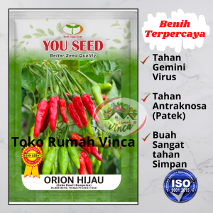 Benih Cabe Rawit Hijau ORION HIJAU F1 10g dari Cap YOU SEED cabai rawit setan