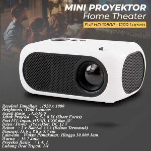 Proyektor Projector Terbaru 2025 Layar Tancap  C10 Wifi - Projektor 720P (2600 Lumens) Support 1080P Dan TV Tuner Kualitas Tinggi Home Theater Video Multimedia Terbaik Di Kelasnya