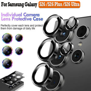 Metal Ring Tempered Glass film For Samsung Galaxy S26 Ultra S26 Plus S26 Camera Lens Screen Protector Cover Caps Film
