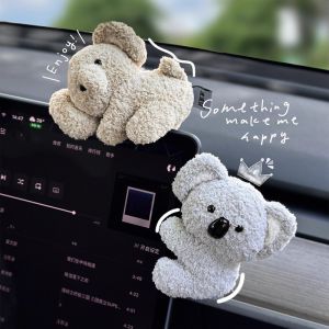 Cute Mini Cartoon Kitten Panda Little Elephant Plush Toy Desktop Ornam Learning Accompany Doll Soft Stuffed Animal Gifts