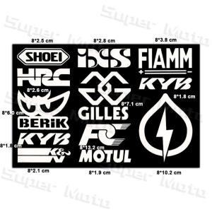 Motorcycle Stickers Helmet Racing Sponsor Logo Helmet Tank Side Strips Decals Waterproof For Honda BMW Suzuki Kawasaki Sbk Shark Yamaha KTM Aprilia Benelli Husqvarna GPX RACING Vinyl Decals