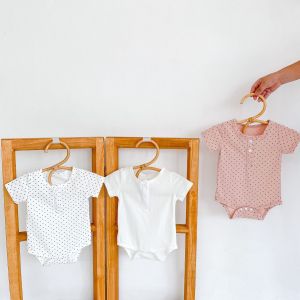 【SG stock】INS summer newborn baby children baby round neck short-sleeved jumpsuit romper