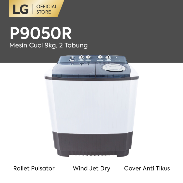 LG Mesin Cuci 2 Tabung 9 Kg - LG P9050R | Lazada Indonesia