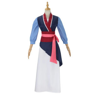 Mulan Cosplay Costume Women Princess Mu Lan Dress Chinese Hanfu Heroine Outfit for Replacing Father Military Hua Mulan Halloween
