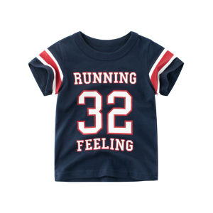 Summer Wear Kids Boys Casual Short Sleeves Cotton Tops T-Shirt