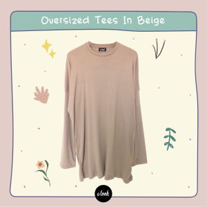 E.Look Oversized Tees Rib Premium Kaos Wanita Oversize Adem Breathable Basic Casual