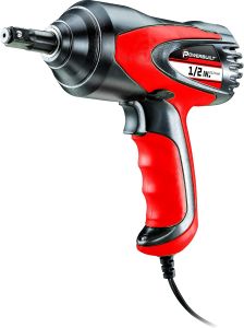 Powerbuilt 12 Volt Lug Nut Impact Wrench 2 Sockets   Plug with Carry Case LED Light for Night - 240067