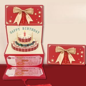 3D Birthday Card with Lights and Music Red Envelope Greeting Card Lucky Envelope Creative Gifts